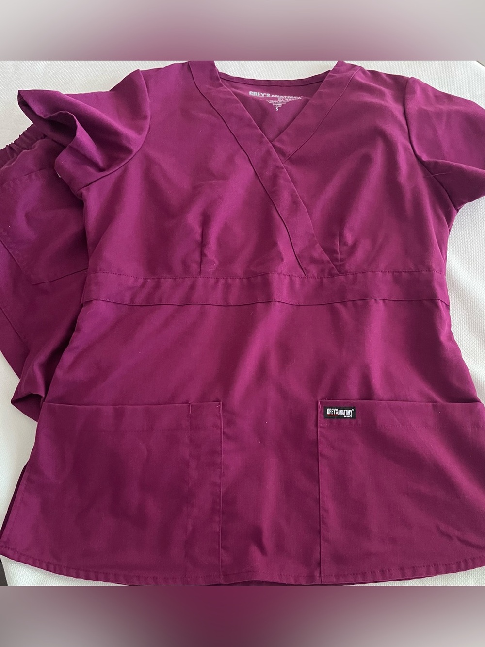 Grey's Anatomy Berry Scrub Set Size small